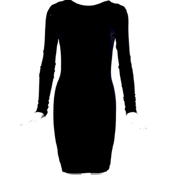 NWT Alexander Wang * Backless Draped Fully-Lined Mini New LBD! Chic black sheath - Picture 9 of 9